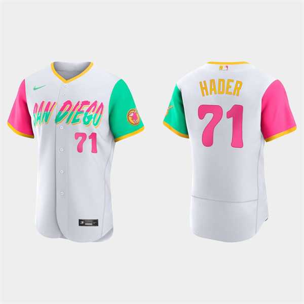 Mens San Diego Padres #71 Josh Hader White 2022 City Connect Jersey Dzhi->san diego padres->MLB Jersey